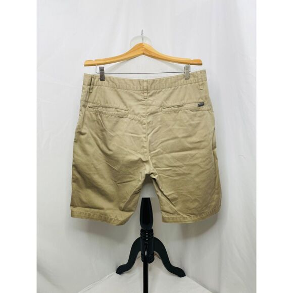 Volcom Men's Short's Tan Flat Front Knee Length Pockets Size 36 - Picture 4 of 8